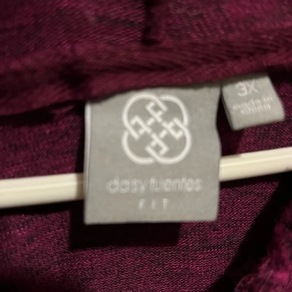 Daisy Fuentes Deep Purple Knit Hoodie - Picture 3 of 5